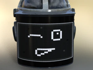 face behind screen and display 3D Model