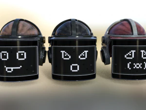 face behind screen and display 3D Model