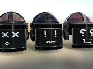 face behind screen and display 3D Model