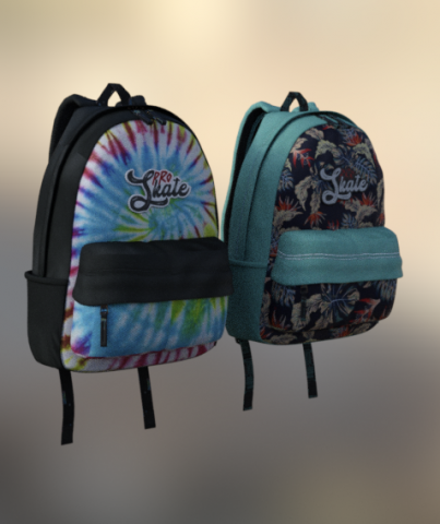 skate and bag sport 3Dモデル .c4d .max .obj .3ds .fbx .stl .blend 