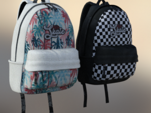 skate and bag sport 3Dモデル