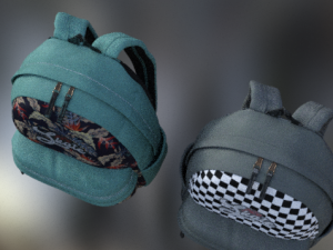 skate and bag sport 3Dモデル