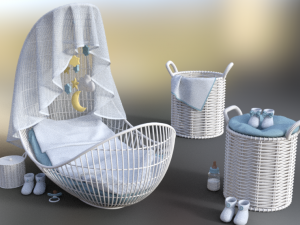 pack bedroom babies 3D Model