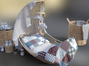 pack bedroom babies 3D Model