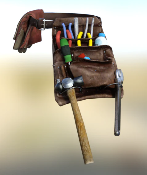 belt tools kit work girls 3D Model .c4d .max .obj .3ds .fbx .stl .blend