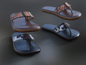 moda feminina de chinelos Modelo 3D