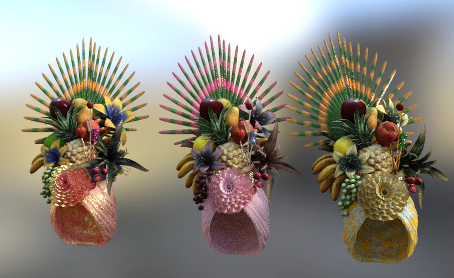 accessories carnival brasil 3D Model .c4d .max .obj .3ds .fbx .stl .blend