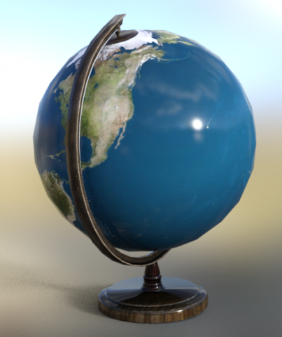 globe 3D Model .c4d .max .obj .3ds .fbx .stl .blend 