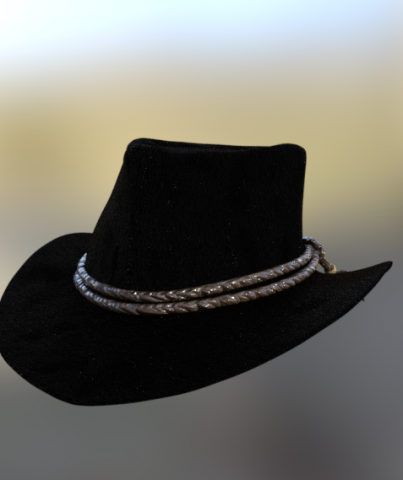 leather cowboy hat unissex 3Dモデル .c4d .max .obj .3ds .fbx .stl .blend 
