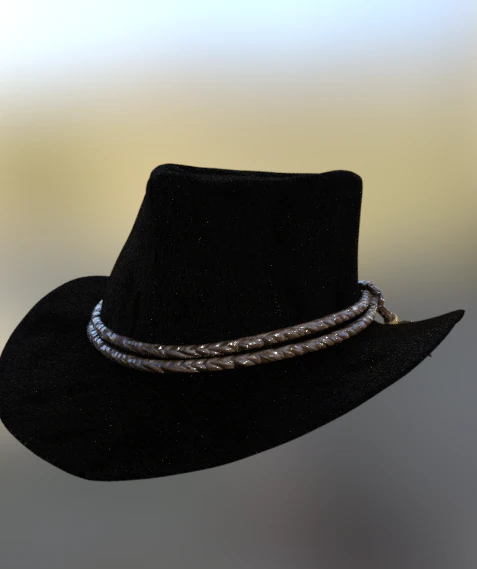 leather cowboy hat unissex 3D Model .c4d .max .obj .3ds .fbx .stl .blend