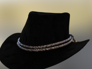 leather cowboy hat unissex Model 3D