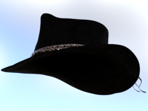 leather cowboy hat unissex 3Dモデル