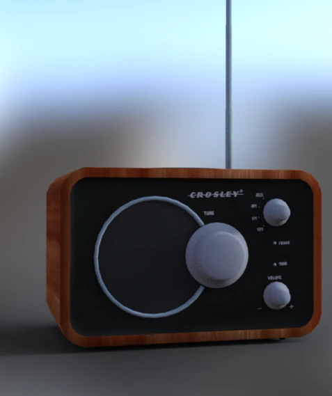 vintage radio 3D Model .c4d .max .obj .3ds .fbx .stl .blend 