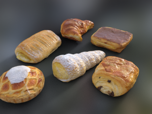 pack coffee cakes 3D 모델