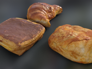 pack coffee cakes Modelo 3D