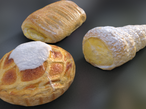 pack coffee cakes Modelo 3D