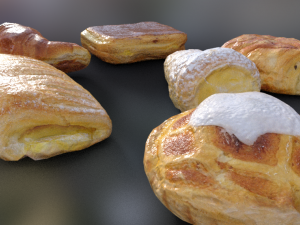 pack coffee cakes Modelo 3D