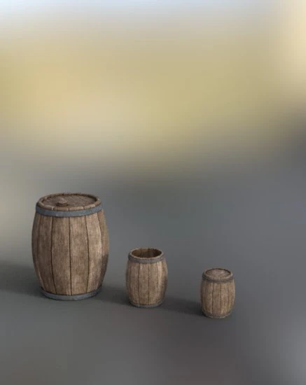 barrel pack 3D Model .c4d .max .obj .3ds .fbx .stl .blend
