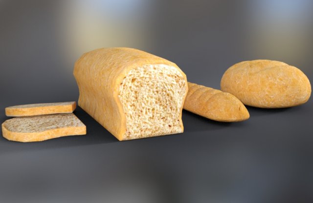 breads 3D Model .c4d .max .obj .3ds .fbx .stl .blend 