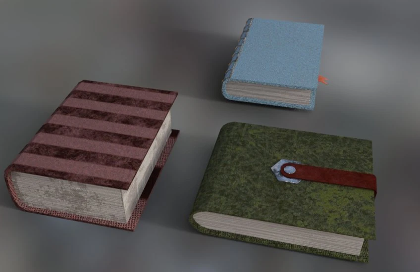 books 3D Model .c4d .max .obj .3ds .fbx .stl .blend 