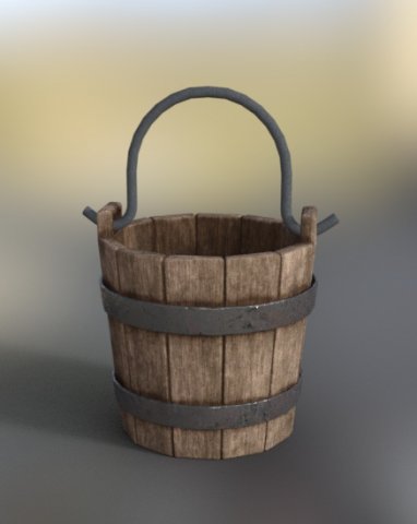 Medieval Bucket Modello 3D .c4d .max .obj .3ds .fbx .stl .blend 