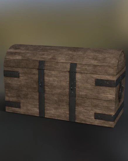 Ba&uacute; medieval antigo Modelo 3D .c4d .max .obj .3ds .fbx .stl .blend 