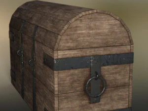 Ba&uacute; medieval antigo Modelo 3D