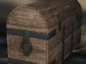 Ba&uacute; medieval antigo Modelo 3D