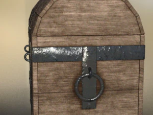 Ba&uacute; medieval antigo Modelo 3D