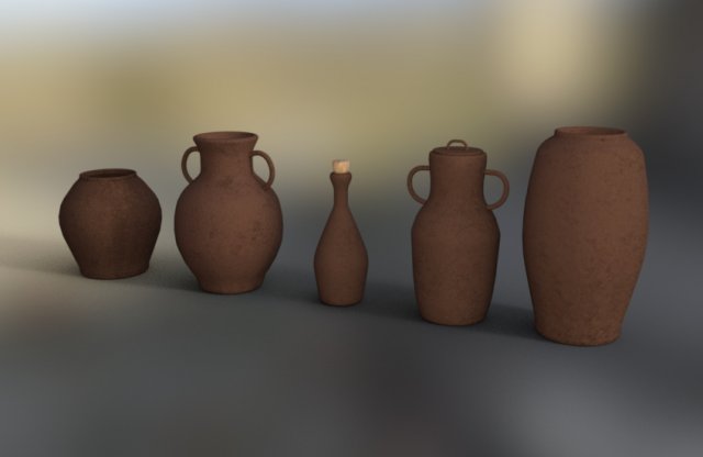 Jars pack 3D Model .c4d .max .obj .3ds .fbx .stl .blend 