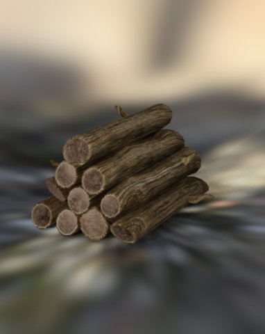 Logs fire 3D Model .c4d .max .obj .3ds .fbx .stl .blend 