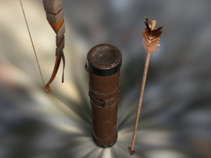 Arrow bow quiver Low-poly 3D Модель