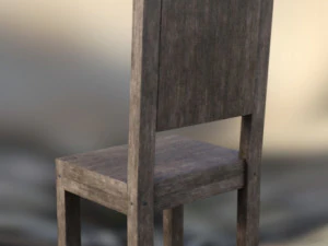 Einzelstuhl mittelalterlich 3D Modell