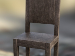 Single chair medieval 3D Модель