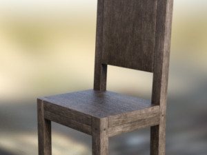 Single chair medieval 3D Модель