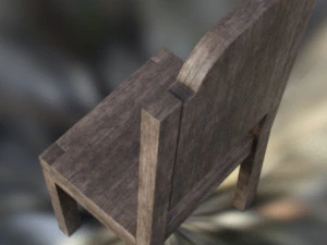 Single chair medieval 3D Model