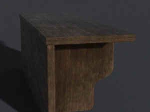 Shelf medieval old decor 3D Model
