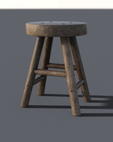 Stool medieval decor 3D मॉडल .c4d .max .obj .3ds .fbx .stl .blend 