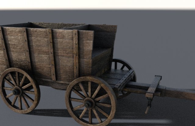 Wagon medieval Modèle 3D .c4d .max .obj .3ds .fbx .stl .blend 