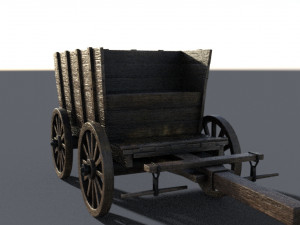 Wagon medieval Modèle 3D