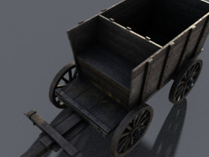 Wagon medieval Modèle 3D