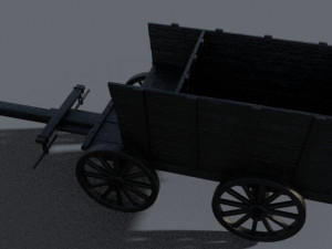 Wagon medieval Modèle 3D