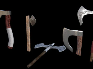 Viking pack props medieval 3D Model