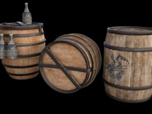 Viking pack props medieval 3D Model