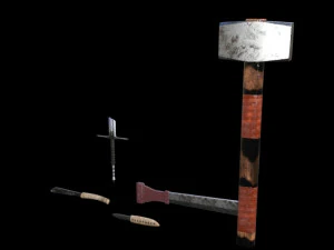 Viking pack props medieval 3D Model