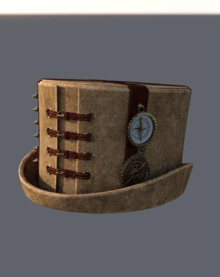 Steampunk Hat old 3D Model .c4d .max .obj .3ds .fbx .stl .blend 