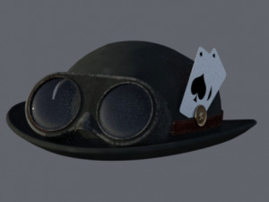 Hat old Card style Modelo 3D