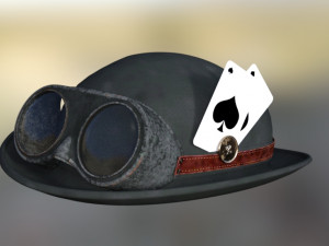 Hat old Card style 3D Model