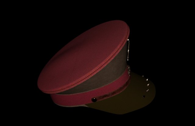 Hat military old 3D Model .c4d .max .obj .3ds .fbx .stl .blend 