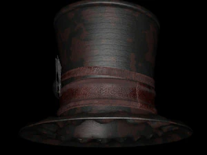 Steampunk Hat old style card 3D Model